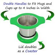 MyTea Infuser ~ Ultra Fine Loose Leaf Tea Infuser with Lid ~ Large Capacity Stainless Steel Tea Strainer Basket... N13