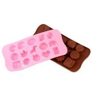 inkint 15-cavity Silicone Baking Mold Decorating DIY Mold Non-stick with Different Shape for Making Homemade Chocolate... N6