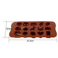 inkint 15-cavity Silicone Baking Mold Decorating DIY Mold Non-stick with Different Shape for Making Homemade Chocolate... N7
