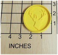 Deer Head Silhouette Fondant Cookie Cutter and Stamp #1323