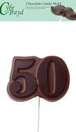 Cybrtrayd 0265 Number 50 Pop Make &#039;N Mold Chocolate Candy Mold