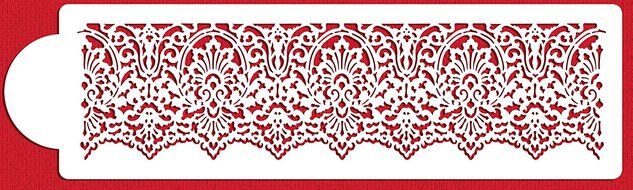 Victorian Lace Cake Stencil Border by Designer Stencils N2