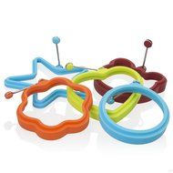 Jumbl&trade; Silicone Pancake Flower Shape Mold &ndash; Features Innovative Design for Effortless Flipping N3