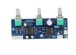Qianson DC 12V-24V Low-pass Filter NE5532 Subwoofer 2.1 Channel Pre-Amplifier Preamp Board N2