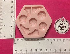Basketball Sports,fondant, soap cupcake topper Cake Silicone Mold By Oh! Sweet Art FDA Approved for Food, Cupcakes