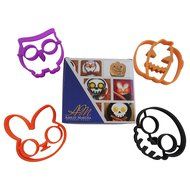 Ashley Martha Reusable Silicone Egg and Pancake Molds, Bunny, Owl, Skull and Pumpkin N4