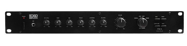 OSD Audio PreAmp Professional Home Studio Stereo Pre Amplifier Pre1