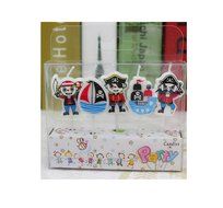 ADELEWAYS Cartoon Animal Party Candles Cake Cupcake Decoration Pirates Set of 5 pcs