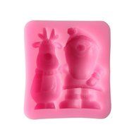 Christmas Gift - Christmas Fondant Silicone Sugar Mold Cake Decorating - Christmas Santa Sled Deer N7