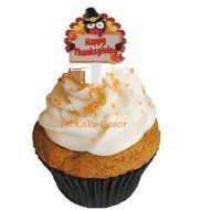 Thanksgiving - Happy Thanksgiving Cupcake Picks Set of 12