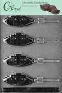Cybrtrayd K015 Submarine Lolly Chocolate Candy Mold with Exclusive Cybrtrayd Copyrighted Chocolate Molding Instructions