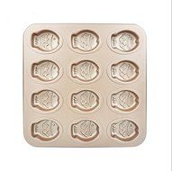 Astra shop Premium 9 Cup Champagne Cat Paw Prints Cake Pan Cute Baking Pan Non Stick Cake Mold Muffin Pan,11 x... N9