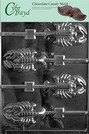 Cybrtrayd N010 Lobster Lolly Chocolate Candy Mold with Exclusive Cybrtrayd Copyrighted Chocolate Molding Instructions