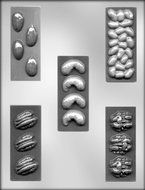 CK Products 3-1/2-Inch Nut Assortment Bar Chocolate Mold