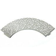 Sorive &reg; Pack of 100ps Grey Filigree Little Vine Lace Laser Cut Cupcake Wrapper Liner Baking Cup Muffin Case Trays... N2