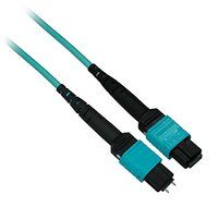 RiteAV - MTP 40Gb 50/125 OM3 Multimode Fiber Optic Cable Plenum (OFNP) 12 Fiber - 3 Meter Male to Female Type B