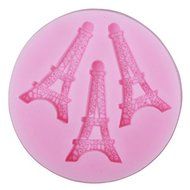 Eiffel Tower Paris 3 Cavity Silicone Mold for Fondant, Gum Paste, Chocolate , Crafts N2