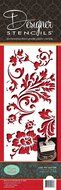 Designer Stencils C345 Chic Rose Border Cake Stencil, Beige/Semi-Transparent N3