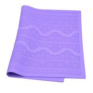 inkint Fondant Cake Decorating Tools Silicone Border Decoration Pad Sugarcraft Lace Molds Cake Border Lace Cutter... N4