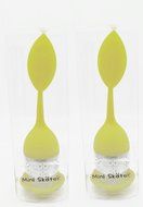 Mini Skater 2 PCS Tea Infuser Leaf Strainer Handle with Steel Ball Silicone Leaf Lid (Rose) N11