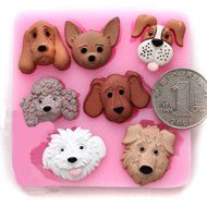 Silicone 3D Dog Fondant Mould Cake Decorating Chocolate Baking Mold Sugarcraft
