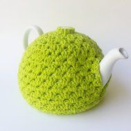 Crochet Tea Pot Cozy Green Cotton