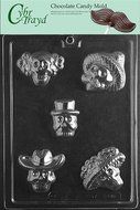 Cybrtrayd H165 Day of The Dead Chocolate Candy Mold with Exclusive Cybrtrayd Copyrighted Chocolate Molding Instructions