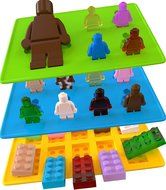 3 Pack - Candy Molds &amp; Silicone Ice Cube Tray - Lego Building Blocks, Jello and Toy Figures - Chocolate &amp; Strawberry... N2