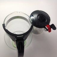MusicCityTea Piao Yi Glass Tea Pot Easy Push Button Strainer Glass Tea Pot Large Size 1200ml /32oz Family Size... N3