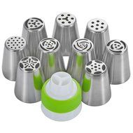LIHAO 9 Piece Set Russian Piping Tips with Coupler N3