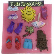 Funshowcase Beach Holiday Silicone Cake Decorating for Sugarcraft, Fondant, Resin, Polymer Clay, Crafting Projects N3
