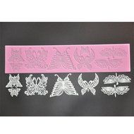 FOUR-C Silicone Embossing Mat Butterfly Lace Mold Color Pink N4