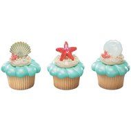 DecoPac Sea Shell Cupcake Rings (12 Count)