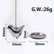 Hot 1pcs Stainless Steel Loose Leaf Tea Strainer Herbal Infuser Spice Strainer Mesh Filter (Bird) TEAI-E N9