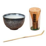 Tea Ceremony Matcha Bowl Green Tea Powder Ceramic Teaware Accessory 4 Patterns - Cherry Blossoms, 11.3x4.8x6.9cm N8