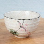 Tea Ceremony Matcha Bowl Green Tea Powder Ceramic Teaware Accessory 4 Patterns - Cherry Blossoms, 11.3x4.8x6.9cm N9