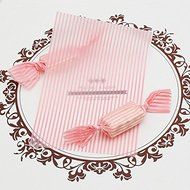 B&amp;S FEEL Stripe and Rose Pattern Nougat Candy Wrappers Wrapping Paper Twisting Wax Paper, 200 Sheets N4