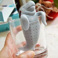 Silicone Manatee Diffuser Infuser Loose Tea Leaf Strainer Herbal Spice Filter N5