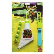 Zak Designs TNTR-S090 Ninja Turtles 8 Piece Cake Decorating Supplies Set, Decorated N2