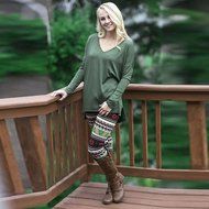 PHOTNO Women Lady Casual Skinny Christmas Print Stretchy Pants Slim Leggings N24
