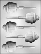 CK Products 2-1/4-Inch Cupcake with Cherry Sucker Chocolate Mold