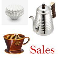 Every Any Home - Coffee Tea Maker Set, Hot Pot with Pour Over Coffee Dripper and Wave Filters N2