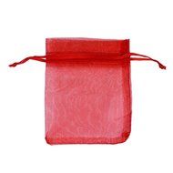 Candy Bag DZT1968 100pcs Organza Wedding Party Decoration Gift Candy Sheer Bags Pouches (Orange) N11