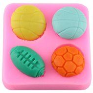 Soccer Basketball Football &amp;Tennis Ball Cake Mold Chocolate Mould Fondant Cake Tool Cake Sugar Craft Mold Cake... N3