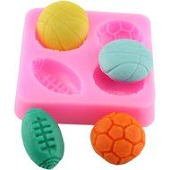 Soccer Basketball Football &amp;Tennis Ball Cake Mold Chocolate Mould Fondant Cake Tool Cake Sugar Craft Mold Cake... N4