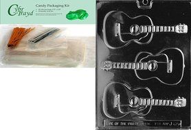 Cybrtrayd J065 Guitar Chocolate Candy Mold with Exclusive Cybrtrayd Copyrighted Chocolate Molding Instructions N4