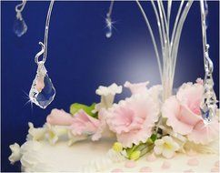 Victorian Chandelier Themed Cake Jewelry Crystal Drops Decorations
