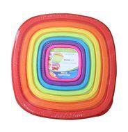Lutherville Microwave Mixing Bowl Set-Keep Food Fresh in Freezer (7, Rainbow) N2