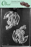 Cybrtrayd I027 Large Dragon Piece Chocolate Candy Mold with Exclusive Cybrtrayd Copyrighted Chocolate Molding...