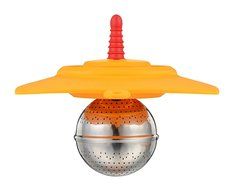 Hipo Design Height Adjustable Tea Ball Strainer- Foldable Silicone Q Cap alone as Coffee Dripper (orange) N5